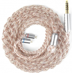 Yinyoo KBEAR Glitter OCC Silver Hybrid IEM asenduskaabel, 120cm pikenduskaabel Wan'er/Moondrop Variations/Aria/Simgot EW300 jaoks (2 pins, 4.4mm pistik, pruun)