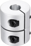 sourcing map Shaft Coupling, 9-10mm(ID), 30mm(L) Aluminum Alloy Shaft Coupling, Rigid Joint Motor Accessories for 3D Printer, DIY Robot, Model CN