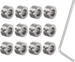 QUARKZMAN 12 meeskonnakrae komplekt 12 mm l&auml;bim&otilde;&otilde;duga roostevabast terasest v&otilde;llikrae 22 mm v&auml;lisl&auml;bim&otilde;&otilde;duga 12 mm laiune &scaron;assii stopper ratta krae koos sisekuuskantv&otilde;tmega