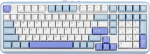 EPOMAKER TH99 Tri-Mode traadita mehaaniline klaviatuur Hot Swap Custom, RGB tihendiga kreemjas m&auml;nguklaviatuur numbriklaviatuuriga PC/Mac/Office/Gaming (White, Creamy Jade)