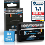 PATONA USB-C Platinum LP-E17 aku 1000 mAh &uuml;hildub Canon EOS RP R10 R50 R100 77D 200D 250D 750D 760D 770D 800D 850D 8000D M3 M5 M6 Mark II Kiss X8i X9 Rebel T6s T6s 6i i LPE1 7 9967B001