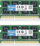 DDR3/DDR3L 16GB komplekt (2x8GB) RAM s&uuml;learvuti m&auml;lu 1600MHz CL11 SODIMM, s&uuml;learvuti m&auml;lu PC3-12800 / PC3L-12800 204-pin 1.35V/1.5V mitte-ECC PC m&auml;lu uuendamine Ultrabookile, roheline