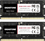 【DDR5 RAM ainult s&uuml;learvutitele】GIGASTONE 64GB komplekt (2x32GB) DDR5 4800MHz PC5-38400 CL 40-40-40-77 1.1V SODIMM 262Pin Non-ECC puhverdamata s&uuml;learvutite suure j&otilde;udlusega m&auml;lu uuendamine