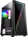 Empire Gaming Gamer Crystal arvutikapp - ARGB Medium Tower ATX, Micro ATX ja ITX - 3D peegliefekt - RGB adresseeritav ventilaator 1 x 120mm 3 Pin/ 5 Volt LED ja 1 x 120mm standard - must