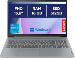 Lenovo IdeaPad Slim 3 s&uuml;learvuti, 15,6-tolline FHD (1920 x 1080), Intel Core i5-13420H, 16 GB RAM, 512 GB SSD, sisseehitatud Intel graafika, WiFi 6, Bluetooth 5.2, Windows 11 Home - Arktika hall