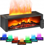 Eeterlike &otilde;lide difuusor kaminadifuusor koos kaugjuhtimispuldiga, 7 t&uuml;&uuml;pi LED-tuled koos taimeri, ideaalne koju, kontorisse, spordi jaoks