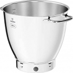 Kenwood KAB71.002SS roostevabast terasest kauss, lisatarvik Titanium Chef Patissier XL toiduprotsessorile, 7-liitrise mahutavusega EasyWarm segamiskauss ja praktilised k&auml;epidemed, n&otilde;udepesumasinas pestav, roostevaba teras.