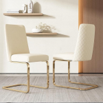 Sametist s&ouml;&ouml;gitool Luksuslik elutuba magamistoas Lounge Chair Diamond Back Design koos kuldsete metallist tugijalgadega (2, beež)