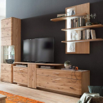 Lomadox elutoa seinakappide komplekt Bianco Massiivne &otilde;litatud oksatamm laius 280 cm Koos LED-ga