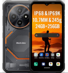 Blackview Fort 2 AI kergekaaluline v&auml;litingimustes kasutatav nutitelefon, AI-fotode redaktor, 24 GB + 256 GB, 10,7 mm Ultra Thin, 16MP + 13MP, 6,56-tolline HD+, IP68 IP69K vastupidav mobiiltelefon ilma lepinguta, Android 15 Dual SIM, GPS NFC Mustanah ...