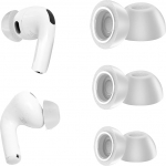 Asendusk&otilde;rvaklapid AirPods Pro 3 jaoks, AirPods Pro 3. p&otilde;lvkonna pehme m&auml;luvahuga k&otilde;rvaklapid, silikoonist tr&uuml;kkimine, libisemiskindel disain sobib laadimiskohale, 3 paari (S/M/L, Hall)