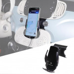 Mobiiltelefonihoidja Fiat 500 2016-2024, keskkonsool, 360&deg; p&ouml;&ouml;ratav telefonihoidja (Style C Wireless Charging)