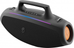 Skullcandy Barrel Traadita kaasaskantav Boombox Party Bluetooth k&otilde;lar, veekindel (IPX5), 12 tundi kestev aku, t&otilde;eline traadita stereos&uuml;steem LED-valgusega ja kanderaamiga, must
