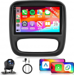 Hodozzy 4G + 64G autoraadio Opel Vivaro B 2014-2018 / Renault Traffic 3 2014-2021 Android 9-tolline InCell puuteekraaniga navigatsioon Carplay traadita Android autoraadio Bluetooth DSP WiFi FM RDS tagurdamine