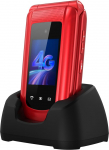 4G Seniorenhandy Klapphandy ohne Vertrag Gro&szlig;tasten Handy f&uuml;r Senioren mit Ladestation SOS Notruftaste 1000 mAh Akku Lange Standby-Zeit 2,4 und 1,8 Zoll Doppel Farbdisplay