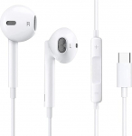 USB C k&otilde;rvaklapid iPhone 17/16/16e/15 Pro Max/Plus iPad Pro k&otilde;rvaklapid C-t&uuml;&uuml;pi kaabliga, mikrofon, helitugevuse reguleerimine Samsung S23 S22 S21 S20 A53 A54 A34 Google Pixelile