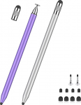 Tablet Pen MEKO Pack of 2 Touchscreen Pen 3 in 1 Rubber Disc Stylus Touch Pen k&otilde;ikidele tahvelarvutitele/ mobiiltelefonidele nagu iPhone iPad Pro/Mini/iWatch/Samsung Huawei Xiaomi Surface Chromebook jne.