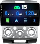 2 DIN autoraadio Android 15 9-tolline IPS Ford Ranger PJ PK/Mazda BT-50 (2006-2011) Carplay DSP GPS DAB + BT FM AM AUX RDS SWC WIFI-6G +128G