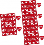 SOLUSTRE 12 taldriku komplekt Rannahoidjad Triibud Hall sinine ring Du Valentine's Day dekoratsioon Valentine's Day dekoratsioon Pulmadekoratsioon Dekoratiivsed taldrikud Kodukaunistus Matid Fleece Punane