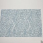 AMDXD platsimattide j&otilde;ulud pestav ruudukujuline 6 tk komplekt, 70% PVC + 30% PET platsimatt, j&otilde;ulud, pestav, rombikujulise mustriga Jacquard, lauaalused, pestav, &uuml;mmargune, sinine, 45 x 30 cm.