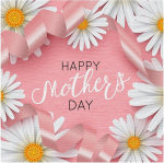 Kangast laualusad, pestavad laualusad s&ouml;&ouml;gilauale, 4 tk, roosa lill Happy Mother's Day'ile