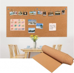 QNDUGJFER Self Adhesive Cork Roll for Office Bulletin Boards and DIY Works. 6mm Thick Cork Board Roll with Self Adhesive Backing. Ideal for Wall Decorations and Photo Displays. Size 1.22 x 0.82