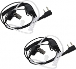 UAYESOK Raadio peakomplektid Security Sound Tube k&otilde;rvaklapid 2 Pin k&otilde;rvaklapid koos PTT mikrofoniga Kenwood Baofeng UV-5R BF-88S VF-88E Wouxun Retevis Walkie Talkie (Pack of 2)