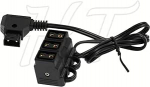 HT-Cable Anton V-Mount akuplaat D-tap Power Splitter Box Kolm naissoost P-Tap Hub Adapter, 3 portiline