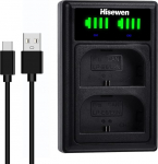 Hisewen LP-E6 LP-E6N LP-E6NH akulaadija, topeltlaadija Canon EOS R, R7, R6, R5, 70D, 5D Mark II III IV, 5DS, 5DS R, 6D, 6D Mark II, 7D, 7D Mark II, C700 jaoks.