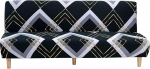 Varrukateta Futon Cover, Stretch tr&uuml;kitud diivanvoodi Slipcover Armless Diivan Diivan Cover Kokkupandav masinpesu Kaitse ilma k&auml;etoedeta Slipcover Soft koos elastse alusega