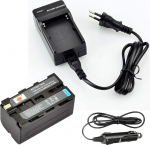 DSTE Spare Battery and DC01E Travel Charger Kit for Sony NP-F750 CCD-SC5 DCR-TRV820 CCD-TRV87 DCR-VX2100E CCD-TR555 as NP-F770 NP-F730