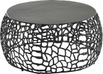 FineBuy kohvilaud metallist 66 x 66 x 30 cm diivanilaud alumiiniumist &uuml;mmargune disainiga elutoa laud AST struktuuriga v&auml;ike kohvilaud kaasaegne k&uuml;lglaud k&uuml;lglaud elutuba