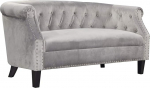 13623 Diivan Diivan Velvet Silver - Hall 140 cm