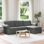 Modernes diivan Dunkelgrau 215 x 138 x 80 cm Stoff Wohnzimmer Schlafzimmer Modular L-Form G&auml;ste Couch Bequem Ergonomisch Stabiles Metallgestell