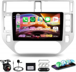 Rimoody 4G+128G Android Autoradio f&uuml;r Ford Kuga 2008-2012 mit Klimaanlage-Bedienpanel Wireless Carplay Android Auto,9 Zoll Incell puuteekraaniga raadio GPS Navi WiFi Bluetooth FM/RDS EQ SWC Tagfahrkamera