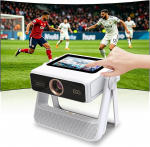 Smart Beamer 4K toetzt, FHD 1080P Projektor mit Touchscreen,Dual-Display Heimkino Projektor 1200ANSI/Autofokus/WiFi 6 Bluetooth/1000+ Apps/25W Audio f&uuml;r Heimkino Schlafzimmer Camping