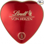 Lindt Chocolate From the Heart &scaron;okolaadid, armastav &scaron;okolaadisegu s&uuml;damepurgis, &scaron;okolaadikingitus oma l&auml;hedastele, gluteenivaba, pakendis 10 (10 x 30 g)