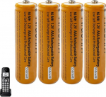 NI-MH aku telefonile, Gigaset telefonitorule, 1,2 V, 550 mAh aku AAA telefonile, 4 akut AAA Panosonic juhtmeta telefonide jaoks.