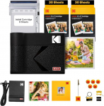 KODAK Mini 3 ERA 4PASS Mobile Photo Printer (7.6 x 7.6 cm) Photo Printer + Gift Package + 8 Sheets Included + 60-Sheet Cartridge, Black