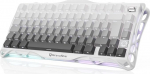GravaStar Mercury K1 75% mehaaniline m&auml;nguklaviatuur, QWERTZ paigutus (DE), magneesiumsulamist v&auml;liskorpus, kolmerežiimiline (2.4G/BT/USB-C), kuumvahetus, tihendiga kinnitus, RGB - v&auml;rvigradient valge
