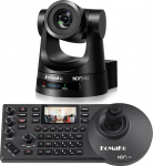FoMaKo NDI HX3 PTZ kaamera komplekt, 20x optiline zoom AI auto j&auml;lgimine, 3G-SDI/HDMI/USB3.0/LAN (PoE) YoTube vMix OBS Live Streaming, koos 1*KN20A Pro NDI kaamera + 1*NDI PTZ kontroller (BN201)