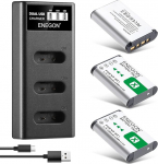ENEGON NP-BX1 aku (1300 mAh 3-pakk) ja LCD-laadija Sobib Sony NP-BX1 ja Sony ZV-1, Cyber-Shot DSC-RX100, DSC-RX100 II/III/M4/M5/M6/M7/Inch///VA, DSC-RX100M II, HDR-CX405 jaoks