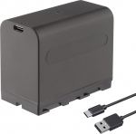 Blumax aku asendusaku Sony NP-F970 | - 7800 mAh - USB Type-C laadimispesaga Sony NP-F550 NP-F750 NP-F960 NP-F980 NP-F990 // Video Lights ...