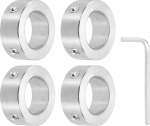 hankekaart 4 St&uuml;ck Schaftmanschetten, 22 mm Bohrung, massiver Edelstahl, Set mit 2 Schraubenwellenkragen, 36 mm Au&szlig;endurchmesser, 14 mm Dicke, f&uuml;r Motor, Gartenwagen, Riemenscheibe, Maschinen und