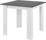 [en.casa] Algermisseni s&ouml;&ouml;gilaud 80 x 80 x 76 cm 4 inimesele Ruudukujuline puitlaastplaat tumehall/valge