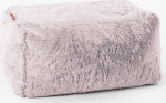 Lounge Pug v&auml;ike jalahoob Pouf, pastellroosa pehmed k&uuml;&uuml;likud Faux Fur kangas, Pouf Bean Bag tool elutuba