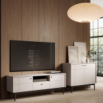 Living Room Furniture Living Room Set in Cashmere, 2-Piece TV Lowboard Chest of Drawers