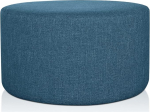 DESHOME Bean Bag Footstool Diameter 80 cm Craft Made in Italy Large Stool for Sofa Living Room Bedroom - Puff Venere Blue