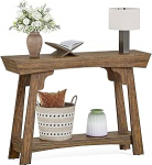 LITTLE TREE 41-tolline konsoollaud koos hoiuruumiga, 2-tasandiline diivanilaud diivani taga, maamaja sissep&auml;&auml;sulaud elutuppa, koridori (maal&auml;hedane pruun)