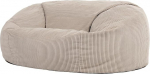 Icon Soul XXL Bean Bag Diivan t&auml;iskasvanutele, beež, kohev Corduroy kangas, 2-kohaline, mugav Bean Bag diivan koos t&auml;idisega, lamamistool, Lounge, elutoa m&ouml;&ouml;bel